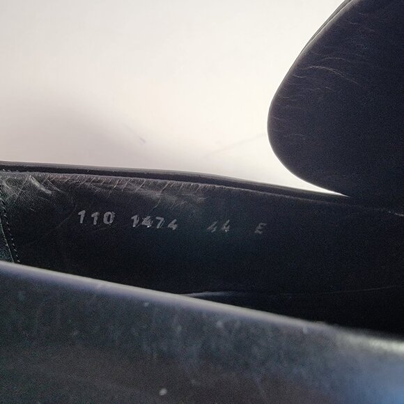 Gucci Men's Black Leather Square Toe Slip-On Loafer Dress Shoes Size 44E, US10.5 - Picture 4 of 12